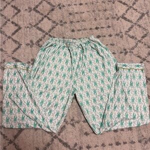 Green Monkey Print Pants